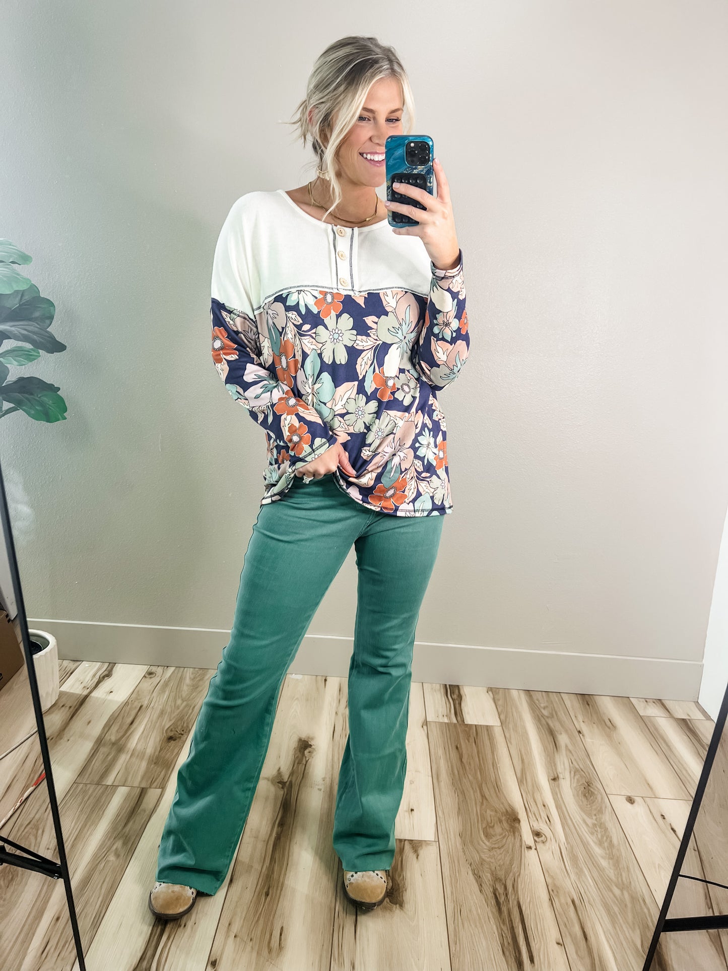 High Waisted Tummy Control Flare Judy Blue Jeans In Topaz