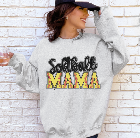 SOFTBALL MAMA | Gray Sweatshirt