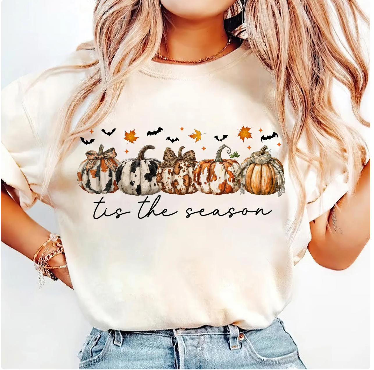 COWHIDE PUMPKIN TEE