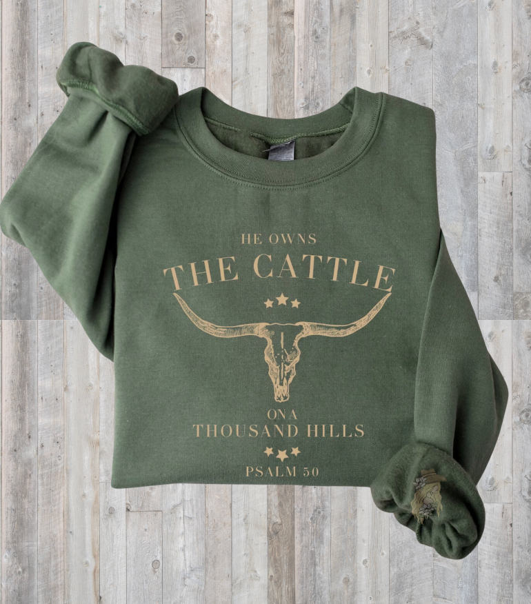 HE OWNS THE CATTLE PULLOVER