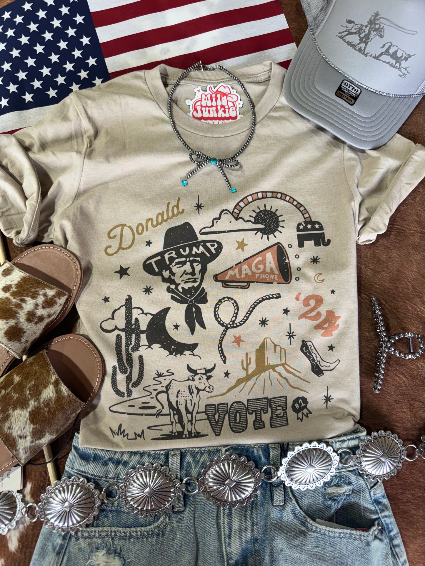 Wild West Vote Trump Graphic Tee